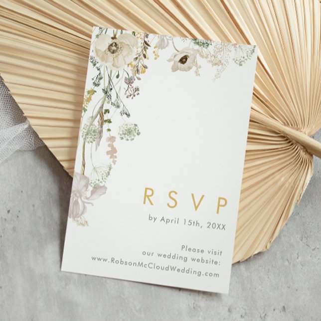 Whimsical Wildflower RSVP Card (Creator Uploaded)