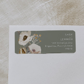 Whimsical Wildflower | Sage Green Return Address L