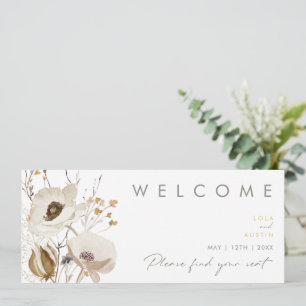 Whimsical Wildflower Seating Chart Header