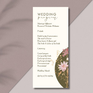 Whimsical Wildflower Spring Summer Fall Wedding  Menu