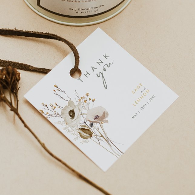 Whimsical Wildflower Thank You Favour Tags (Creator Uploaded)