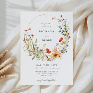 Whimsical Wildflower Wedding Invitation