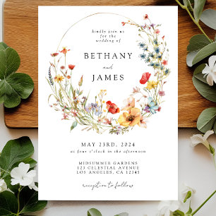 Whimsical Wildflower Wedding Invitation