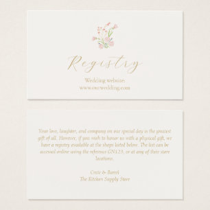 Whimsical Wildflower Wedding Registry Enclosure