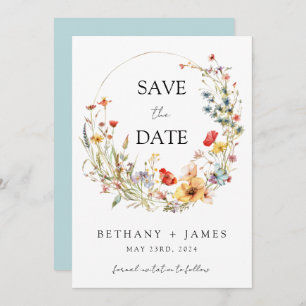 Whimsical Wildflower Wedding Save The Date