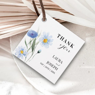 Whimsical Wildflower Wedding Thank You Gifts Favour Tags