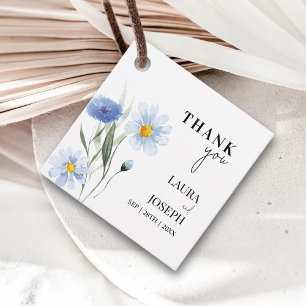 Whimsical Wildflower Wedding Thank You Gifts Favour Tags
