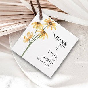 Whimsical Wildflower Wedding Thank You Gifts Favour Tags