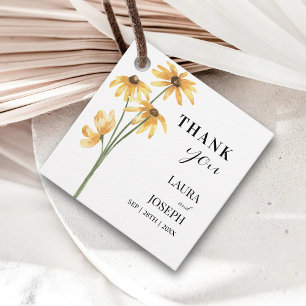 Whimsical Wildflower Wedding Thank You Gifts Favour Tags