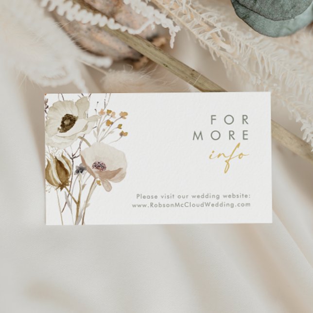 Whimsical Wildflower Wedding Website Card (Creator Uploaded)