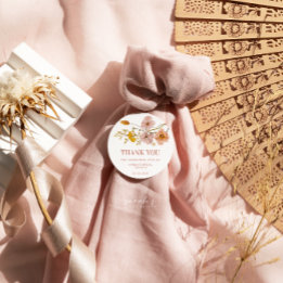 Whimsical Wildflowers, Bohemian Flowers Classic Round Sticker