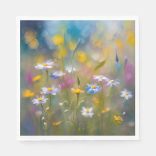 Whimsical Wildflowers In The Wind Napkin