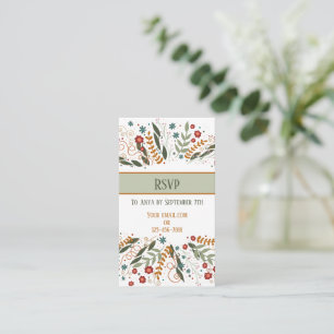 Whimsical Wildflowers Inspirivity Floral RSVP Enclosure Card