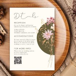 Whimsical Wildflowers Spring Summer fall Enclosure Invitation