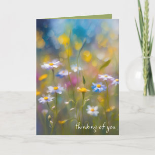 Whimsical Wildflowers Thinking of You Card