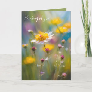 Whimsical Wildflowers Thinking of You Card