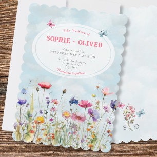 Whimsical Wildflowers Wedding Invitation