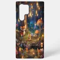 Whimsical Wildlife - Cute Animal Foxes Mushroom