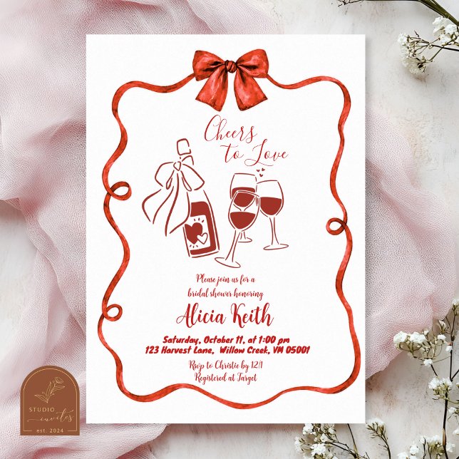 Whimsical Wine Tasting Bridal Shower Invitation (Creator Uploaded)