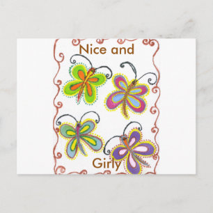 Whimsical Wings: Stunning Butterfly-Themed design Postcard