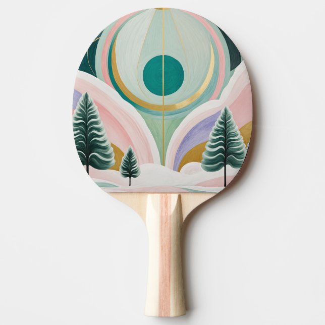 Whimsical Winter Dreamscape Ping Pong Paddle (Front)