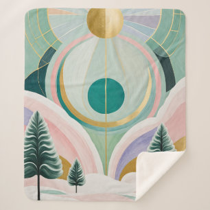 Whimsical Winter Dreamscape Sherpa Blanket