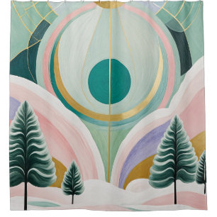 Whimsical Winter Dreamscape Shower Curtain