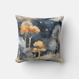 Whimsical Winter Landscape  Cushion