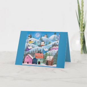 Whimsical Winter Landscape Holiday Card