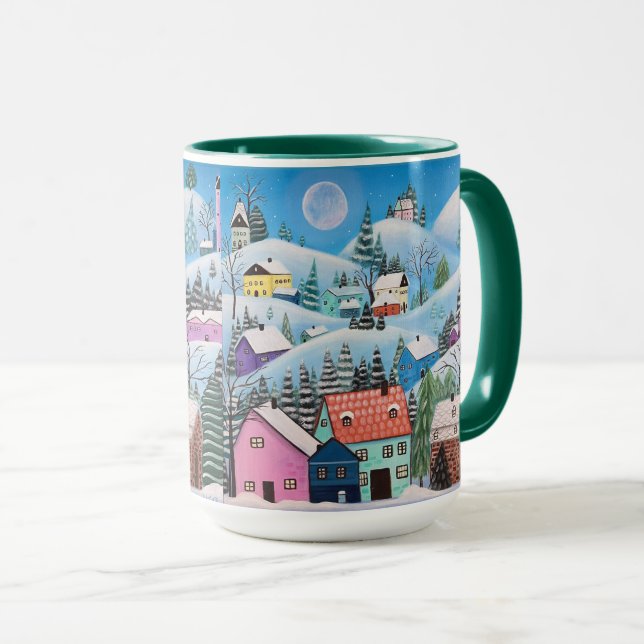Whimsical Winter Landscape  Mug (Front Right)