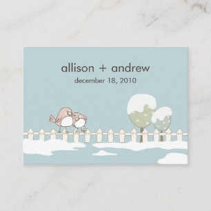 Whimsical Winter Wedding Directions Chubby Enclosure Card
