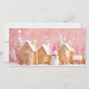 Whimsical Winter Wonderland 3 Photo Christmas Card