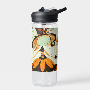 whimsical/witch/pumpkin/fall water bottle