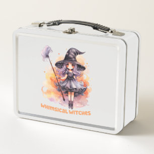 Whimsical Witches – Cute Halloween Witch Metal Lunch Box