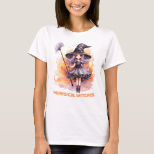 Whimsical Witches – Cute Halloween Witch T-Shirt