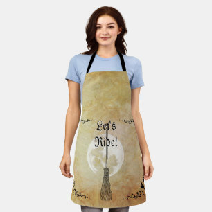 Whimsical Witchy Full Moon  Apron