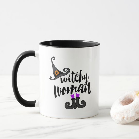Whimsical Witchy Woman Halloween Mug