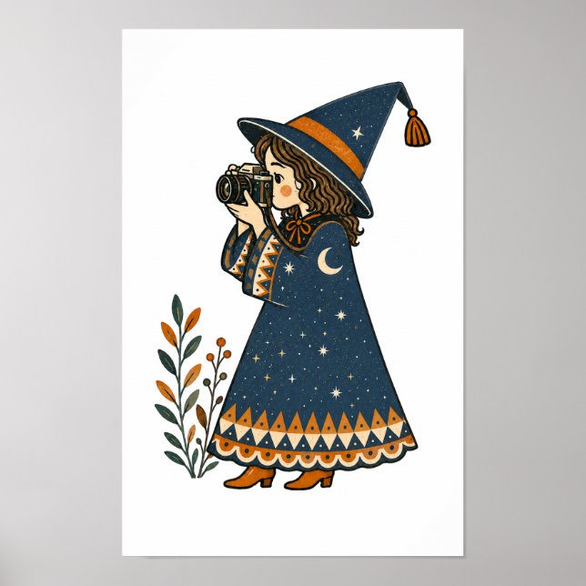 Whimsical Wizard Photographer Poster (Front)