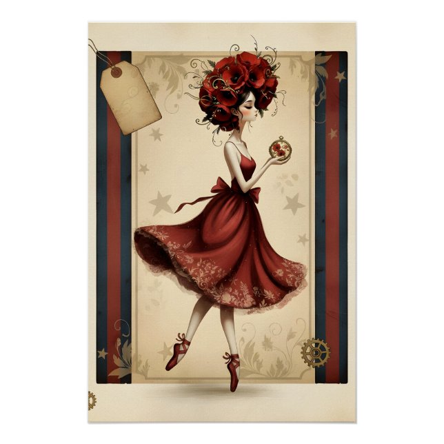 Whimsical Woman, Vintage Poster (Front)