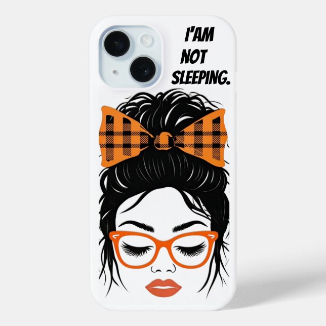 Whimsical Woman with orange glasses Case-Mate iPhone Case (Back)
