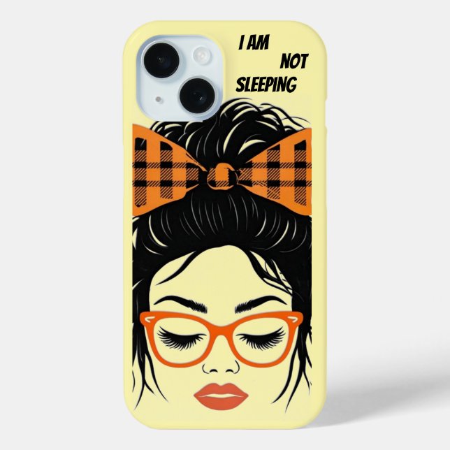 Whimsical Woman with orange glasses Case-Mate iPhone Case (Back)