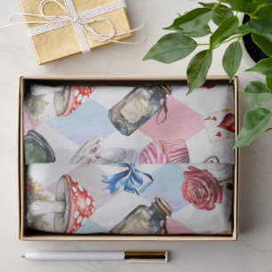 Whimsical Wonderland Watercolor Victorian Pattern Tissue Paper