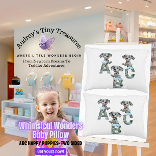Whimsical Wonders ABC Dalmatian Baby Pillow