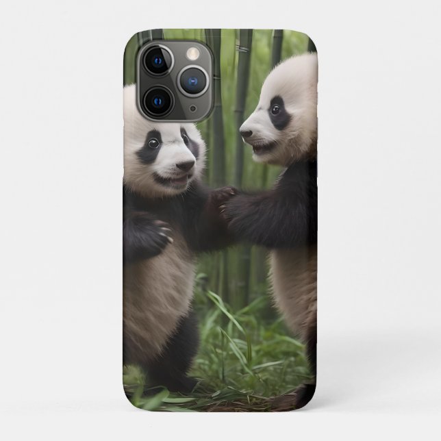 Whimsical Wonders: Baby Pandas Play in Forest Case-Mate iPhone Case (Back)