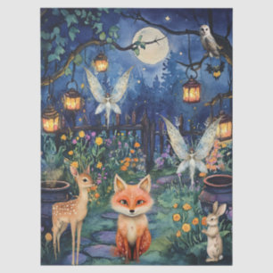 Whimsical Woodland Animals & Fairy Decoupage Paper