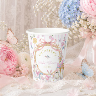 Whimsical Woodland Animals Girl Baby Shower Paper Cups