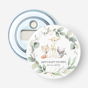 Whimsical Woodland Animals Greenery Party Favor Bottle Opener
