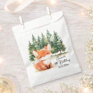 Whimsical Woodland Baby Fox 4th Birthday Favour Bags