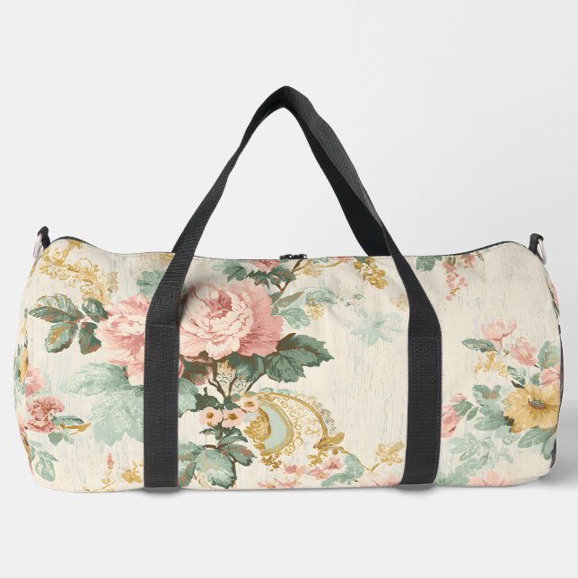 Whimsical Woodland Bloom Duffle Bag (Front)