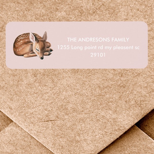 Whimsical Woodland Deer Birthday Pink  (Creator Uploaded)